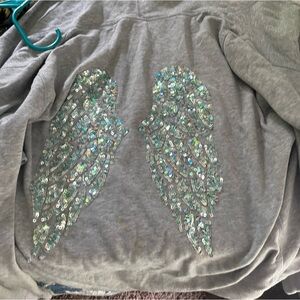 Victoria’s Secret vintage angel wings sweater top hoodie zippered jacket